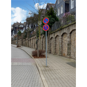 Pipe clamp | for  60 mm / 76 mm sign posts |  60 mm | Hole pitch: 700 mm